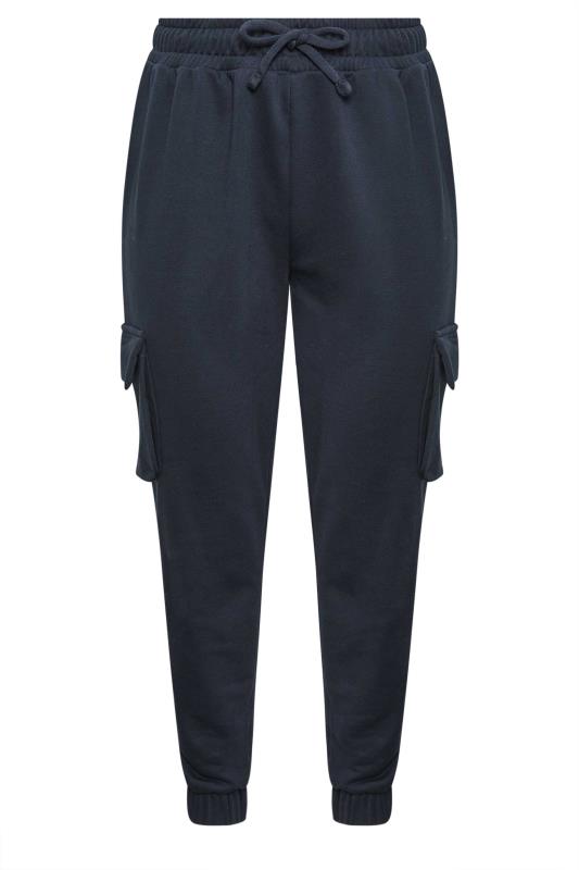 YOURS Plus Size Navy Blue Cuffed Cargo Joggers | Yours Clothing 5