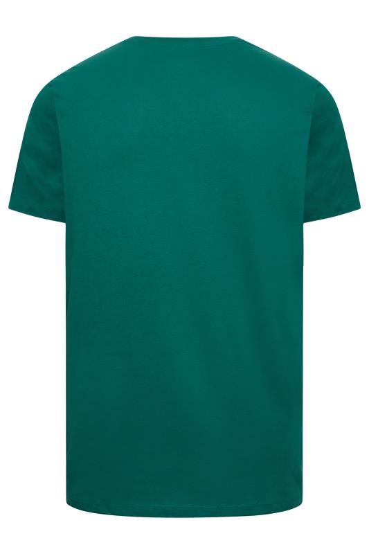 JACK & JONES Big & Tall Green & Black 3 Pack T-Shirts | BadRhino 6
