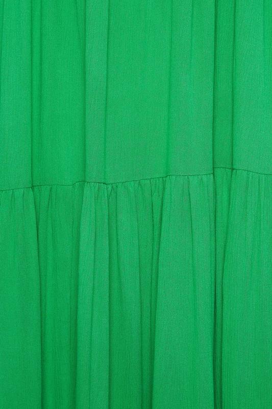 YOURS Plus Size Green Shirred Strappy Sundress | Yours Clothing  6