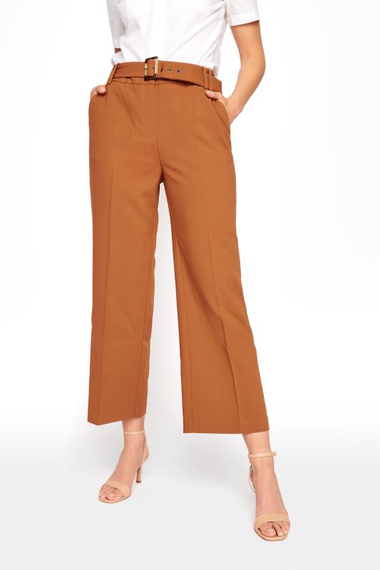 Tall Brown Belted Culotte Trousers 2