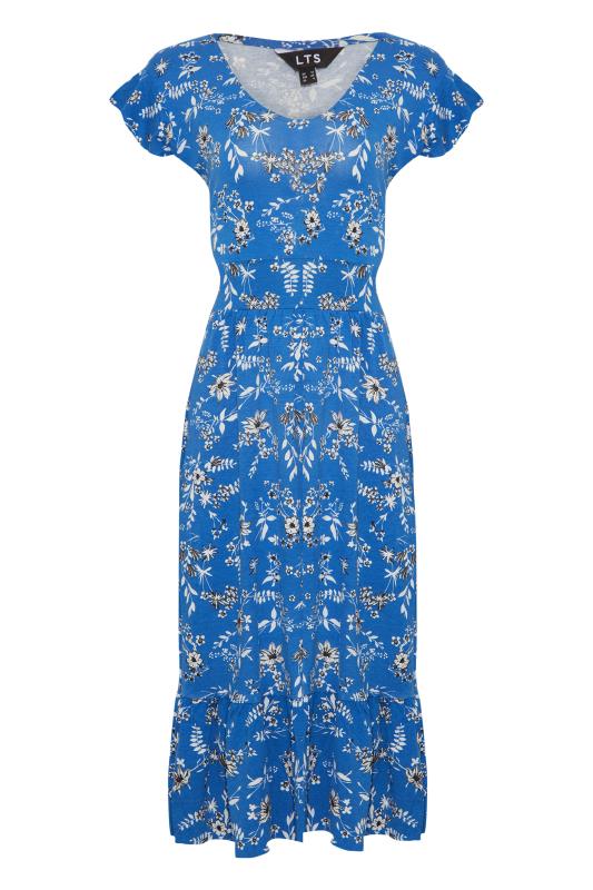 LTS Tall Blue Floral Print Midi Dress_X.jpg