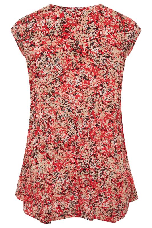 YOURS LONDON Red Ditsy Floral Top_BK.jpg