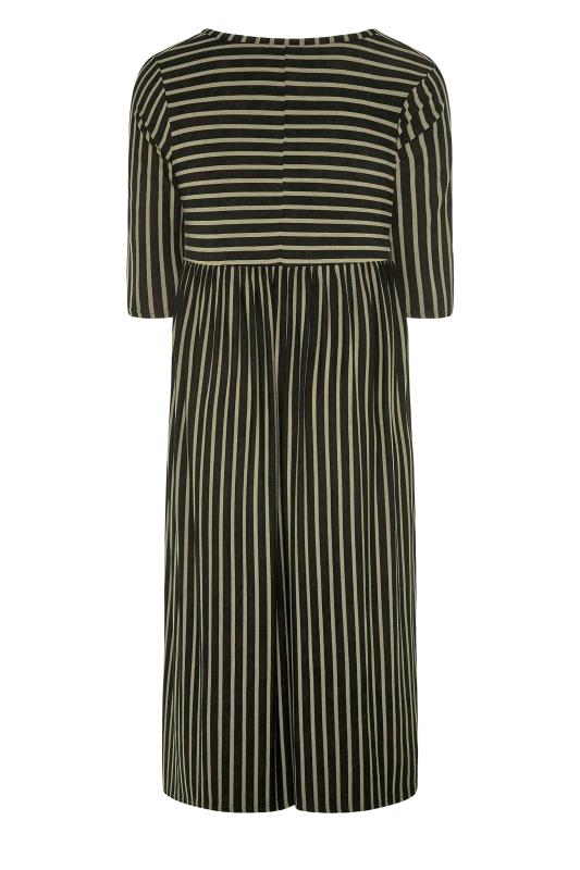 LIMITED COLLECTION Black & Khaki Stripe Maxi Dress_BK.jpg
