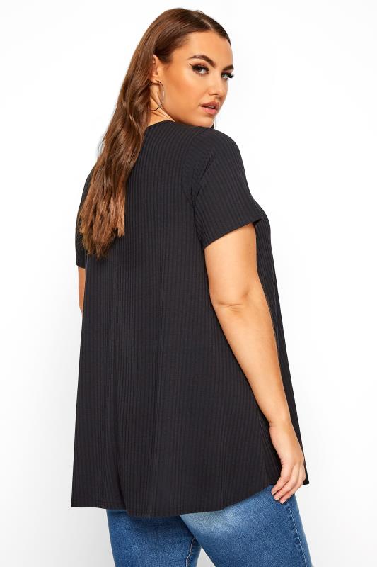 Curve Black Ribbed Swing Top 3