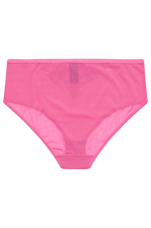 YOURS 2 PACK Plus Size Pink & Black Briefs | Yours Clothing 9