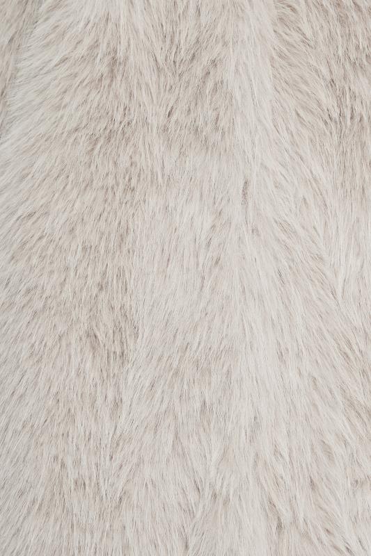 LTS Tall Light Grey Faux Fur Gilet | Long Tall Sally 6