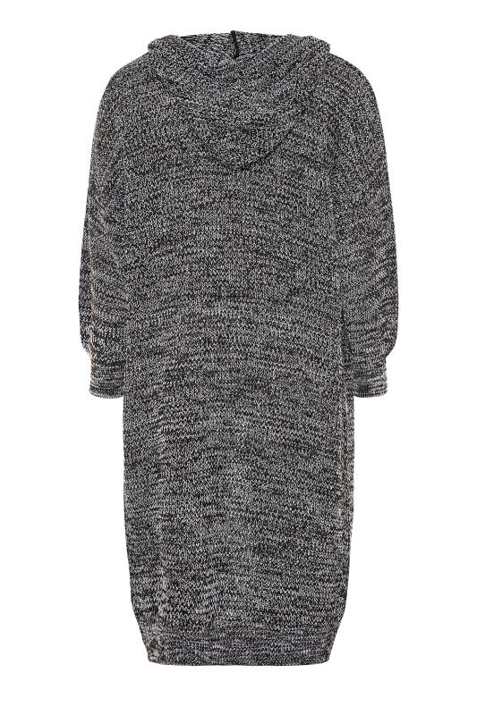 Plus Size Curve Black Twist Longline Hooded Cardigan | Yours Clothing 7