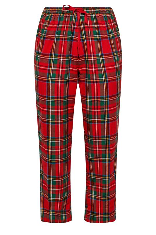 LIMITED COLLECTION Curve Red Tartan Check Pyjama Bottoms 6