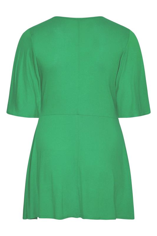 LIMITED COLLECTION Curve Green Keyhole Peplum Top 7
