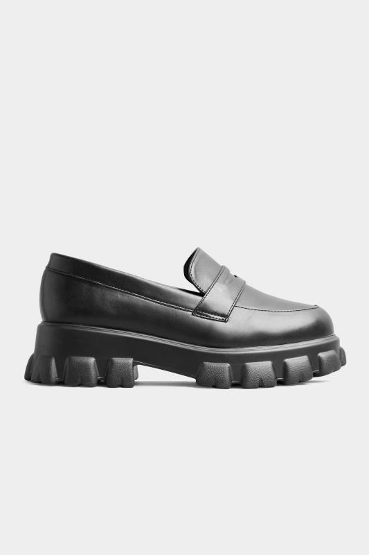 LIMITED COLLECTION Black Faux Leather Chunky Loafer in Wide Fit_e.jpg