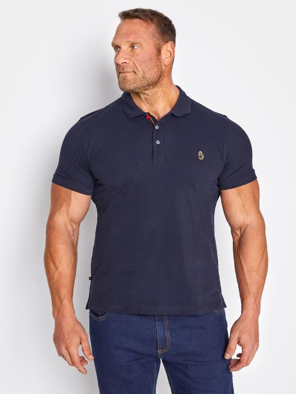  Grande Taille LUKE 1977 Big & Tall Navy Blue New Mead Sport Polo