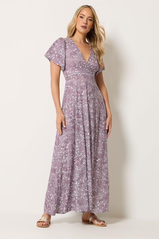  LTS Tall Pink Floral Wrap Maxi Dress