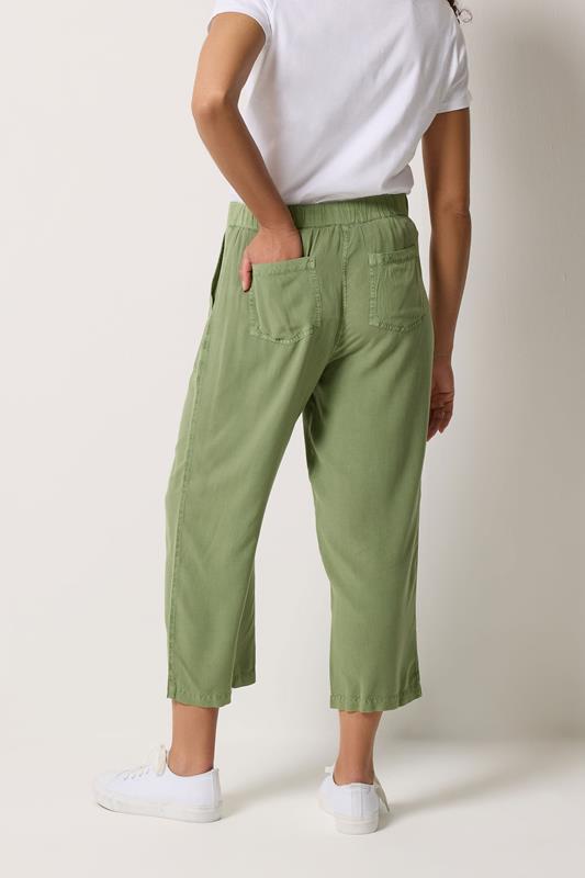 M&Co Green Cropped Carpenter Trousers | M&Co 2