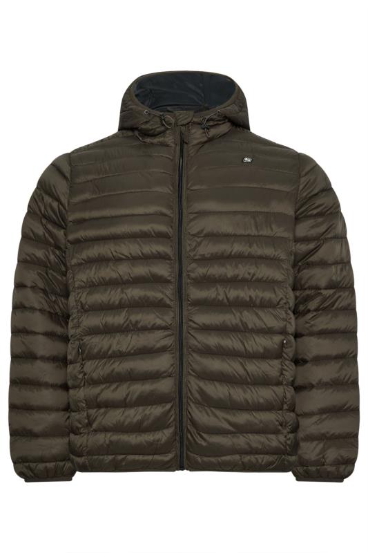 BLEND Big & Tall Brown Romsey Hooded Puffer Jacket | BadRhino 3