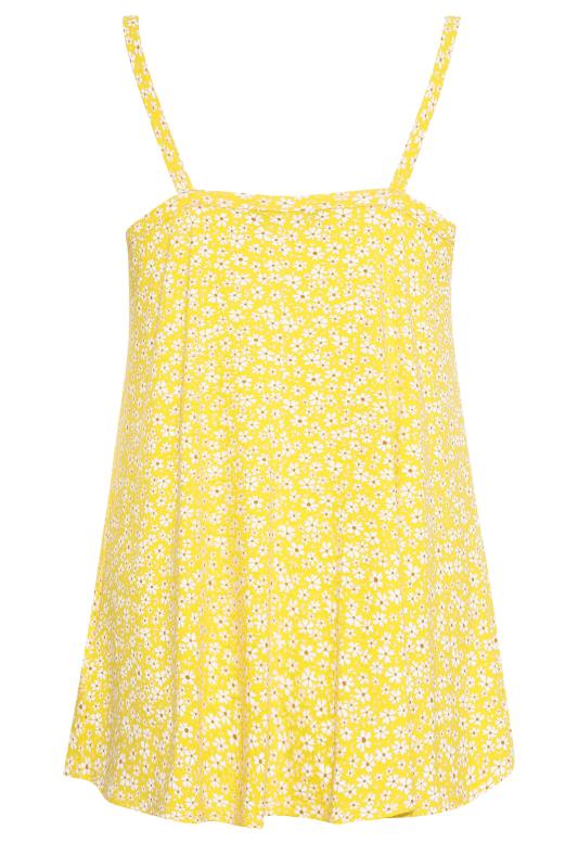 Yellow Daisy Swing Cami Top | Yours Clothing 7