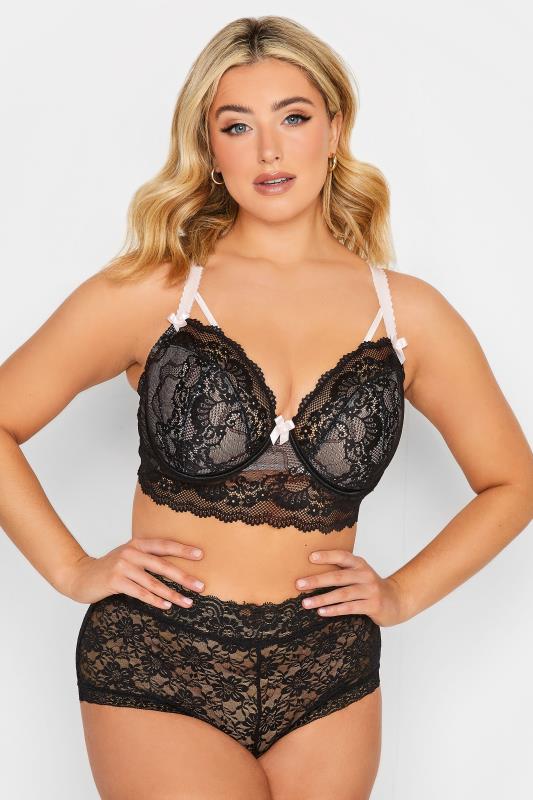 YOURS Curve Plus Size Black Lace Underwire Bra | Yours Clothing  2