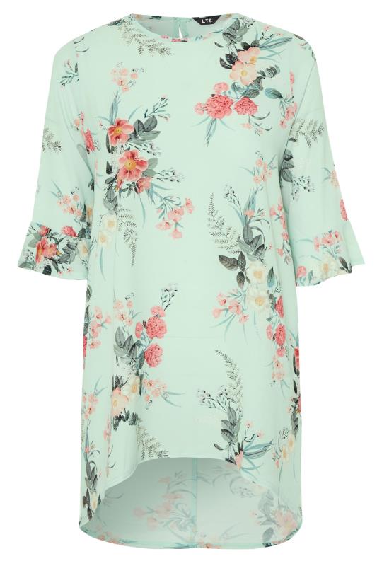 LTS Sage Green Floral Flute Sleeve Tunic_F.jpg