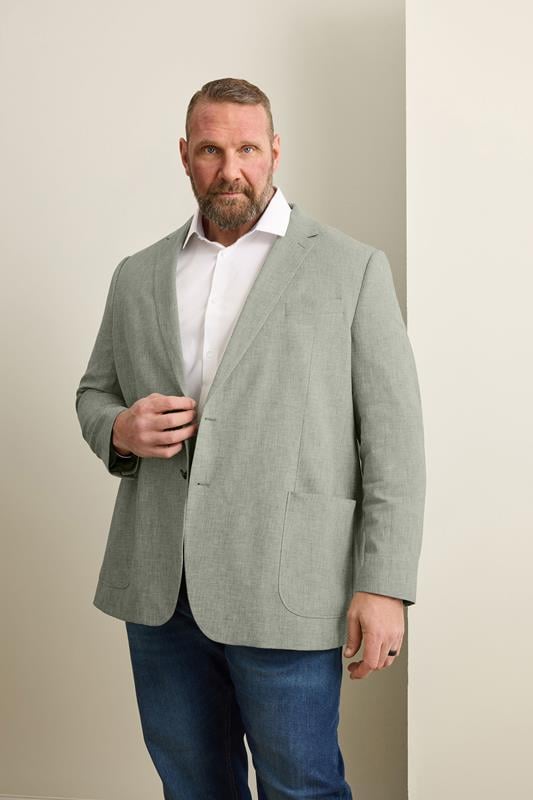  BadRhino Tailoring Big & Tall - Veste de costume en lin - Vert