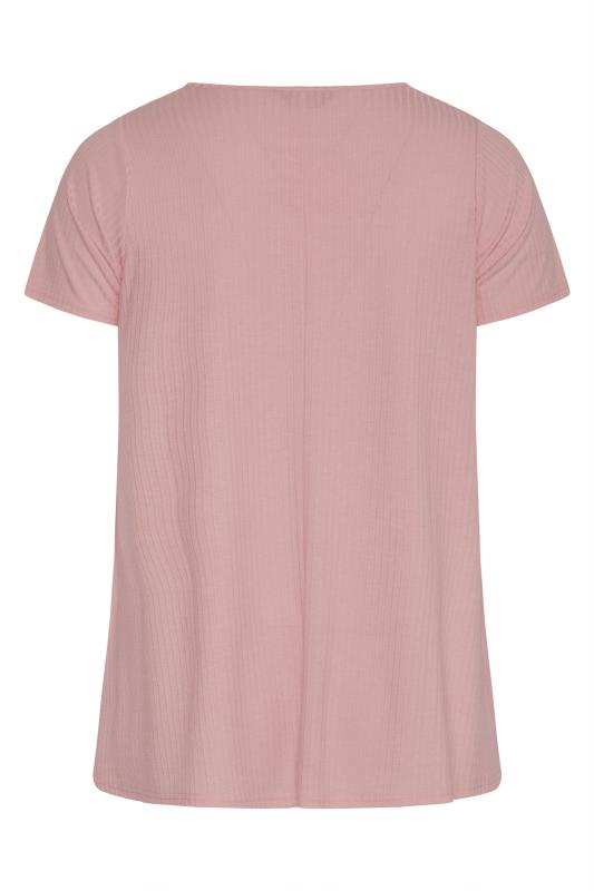 Curve Pink Ribbed Swing Top 6