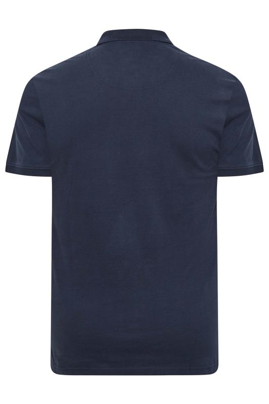 RAGING BULL Big & Tall Navy Blue Cut & Sew Polo Shirt | BadRhino 4