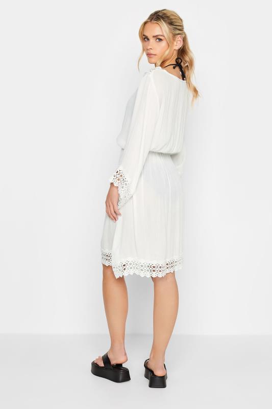 PixieGirl White Crochet Kaftan Dress | PixieGirl 4