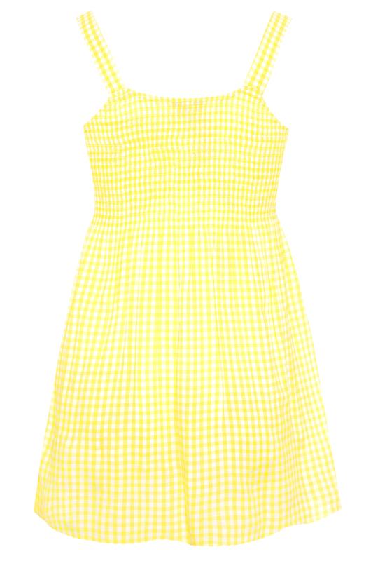 Curve Yellow Shirred Gingham Vest Top 7