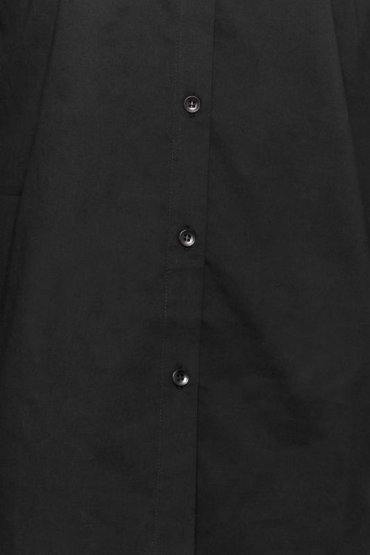 LTS Tall Women's Black Fitted Cotton Shirt | Long Tall Sally 5