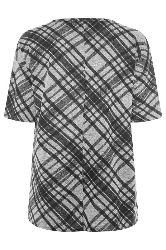 Curve Grey Check Print Oversized Top 7