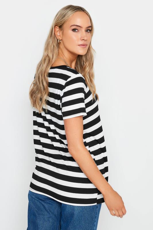 LTS Tall Black & White Stripe T-Shirt | Long Tall Sally  4