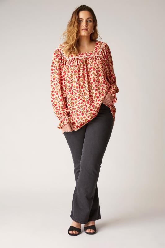 THE LIMITED EDIT Natural Square Neck Blossom Blouse_B.jpg