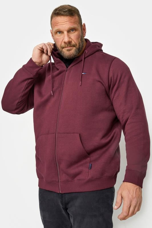 BadRhino Burgundy Red Zip Through Hoodie | BadRhino 3