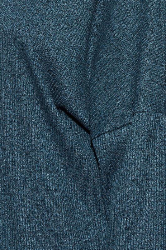 Plus Size Blue Ribbed Maxi Cardigan | Yours Clothing 5