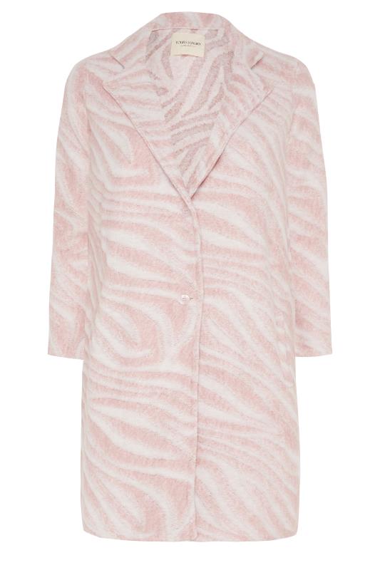 YOURS LUXURY Plus Size Pink Animal Print Faux Fur Jacket | Yours Clothing 7