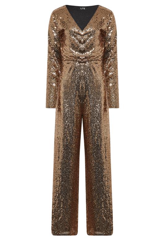 LTS Tall Gold Sequin Embellished Jumpsuit | Long Tall Sally 5