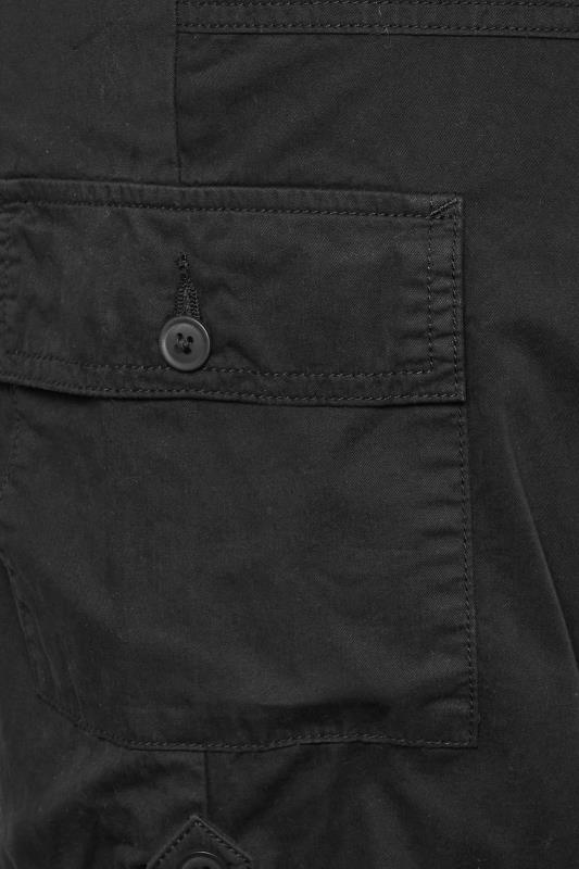 YOURS Plus Size Black Cargo Chino Shorts | Yours Clothing 5