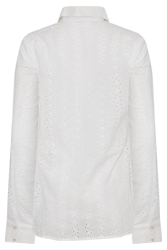 LTS Tall White Broderie Anglaise Shirt 7