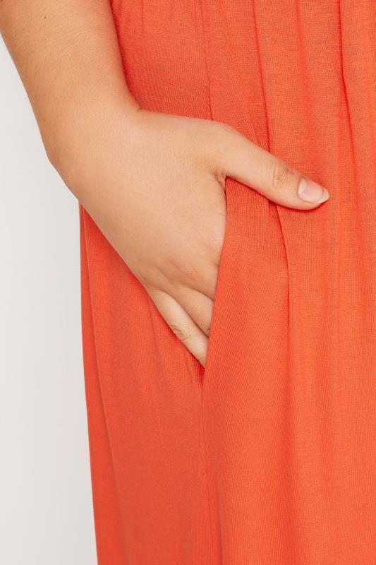 LIMITED COLLECTION Curve Orange Sleeveless Pocket Maxi Dress_D.jpg