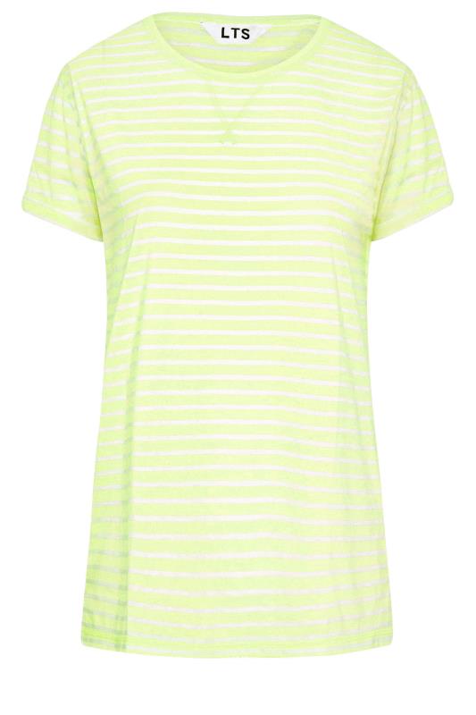 LTS Tall Neon Green Stripe T-Shirt 6