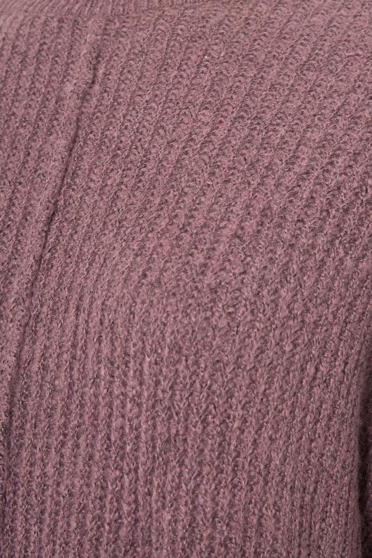Plus Size Curve Purple Oversized Knitted Jumper | Yours Clothing 5