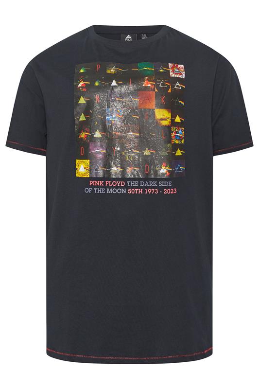 D555 Big & Tall Dark Navy Blue Pink Floyd T-Shirt | BadRhino 2