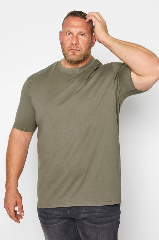  Grande Taille D555 Big & Tall Khaki Green Core T-Shirt