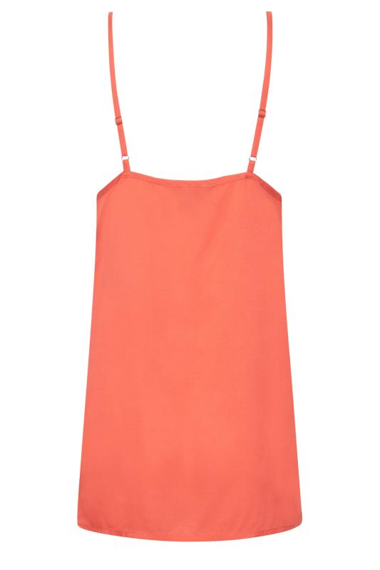 LTS Tall Women's Coral Orange Woven Cami Top | Long Tall Sally 7