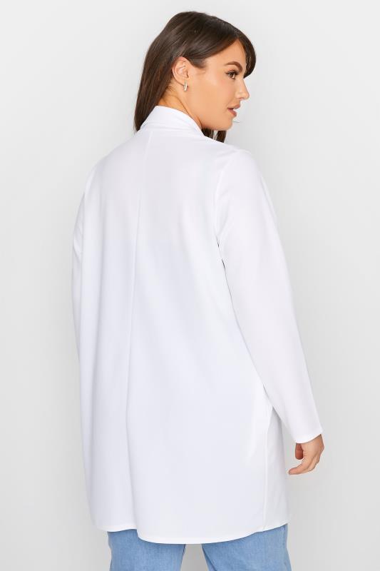 LIMITED COLLECTION Plus Size White Scuba Blazer | Yours Clothing 4
