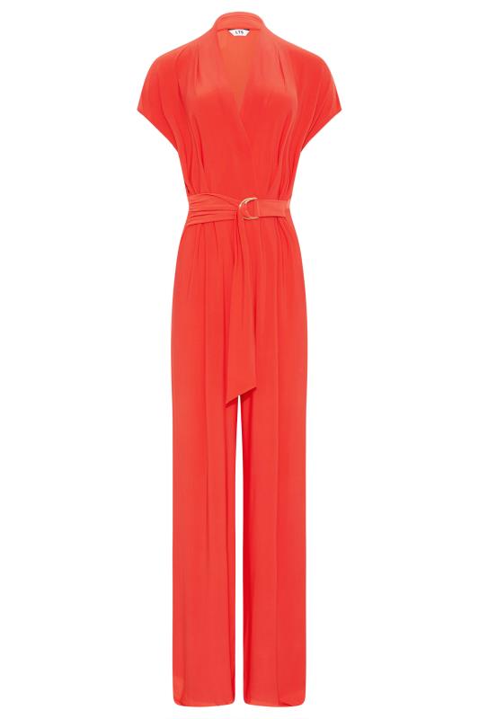 LTS Tall Women's Coral Orange Wrap Jumpsuit | Long Tall Sally  6