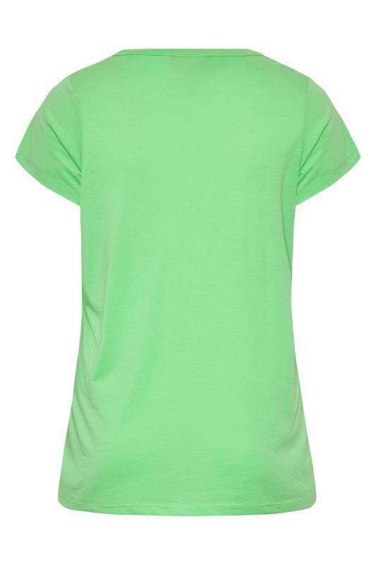 YOURS Curve Plus Size 3 PACK Green & Pink Essential T-Shirts | Yours Clothing  10