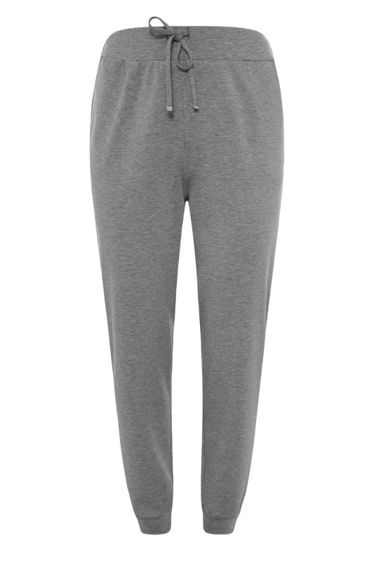 Plus Size Grey Marl Pocket Joggers 