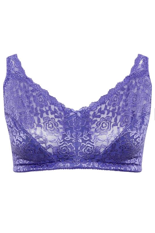 YOURS Plus Size Purple Hi Shine Lace Non-Padded Non-Wired Full Cup Bra 3