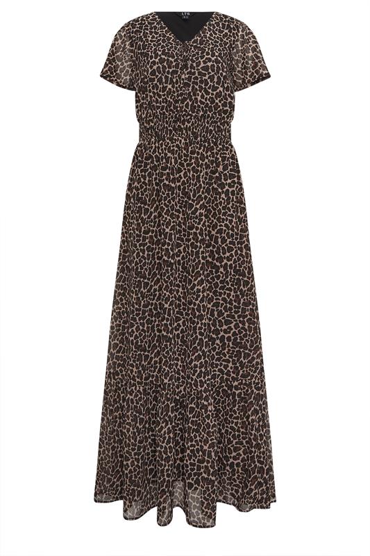 LTS Tall Women's Brown Leopard Print Maxi Dress | Long Tall Sally 5