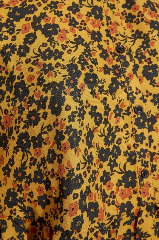Plus Size LIMITED COLLECTION Yellow Floral Button Front Top | Yours Clothing 5