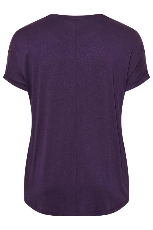 Plus-Size Purple & Silver Sequin Star T-Shirt | Yours Clothing 7